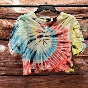 Tie-Dye Volcom cropped tee